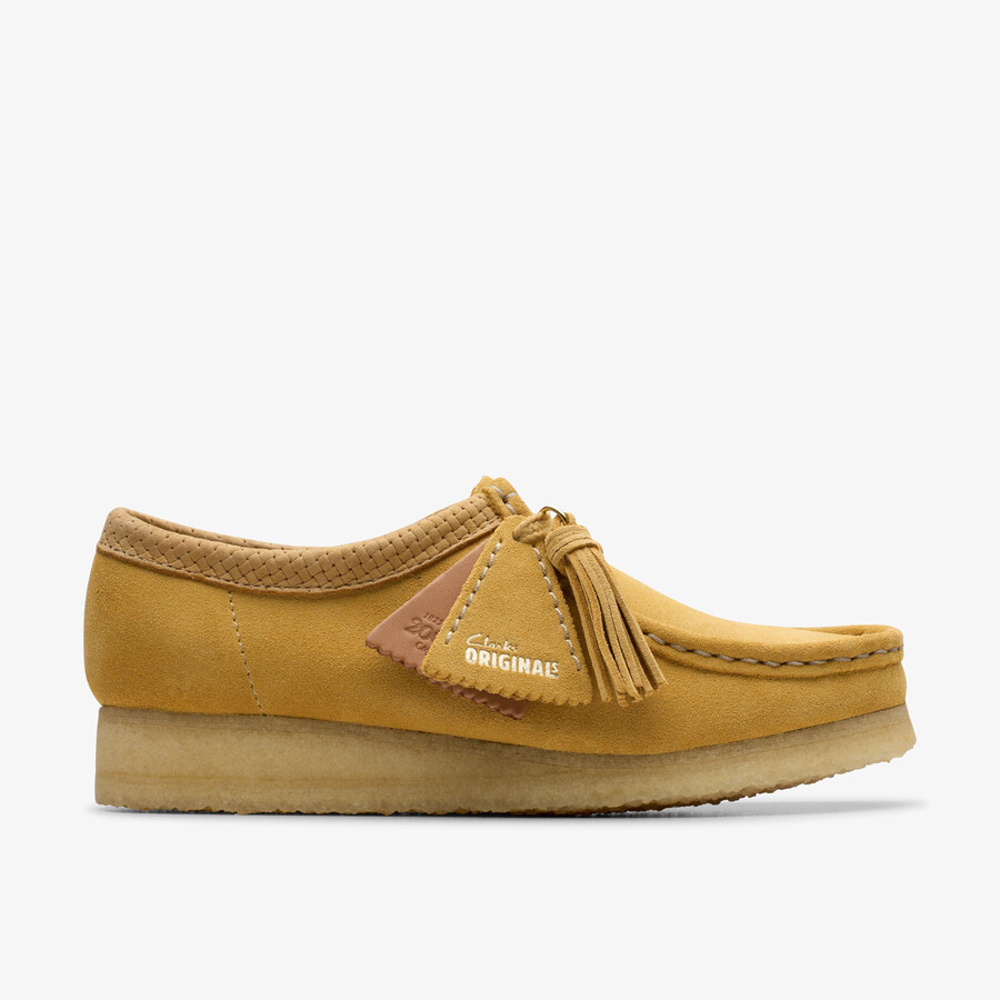 wallabee - goudbruin suède